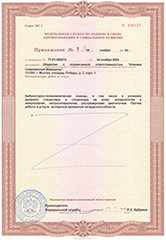 Приложение к лицензии 77-01-000274 от 04.11.2004